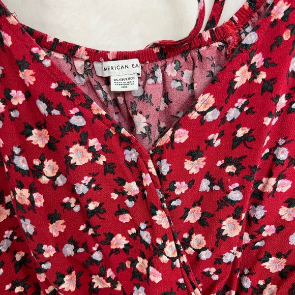 AE Long Sleeve Wrap Front Blouse - Picture 3 of 3